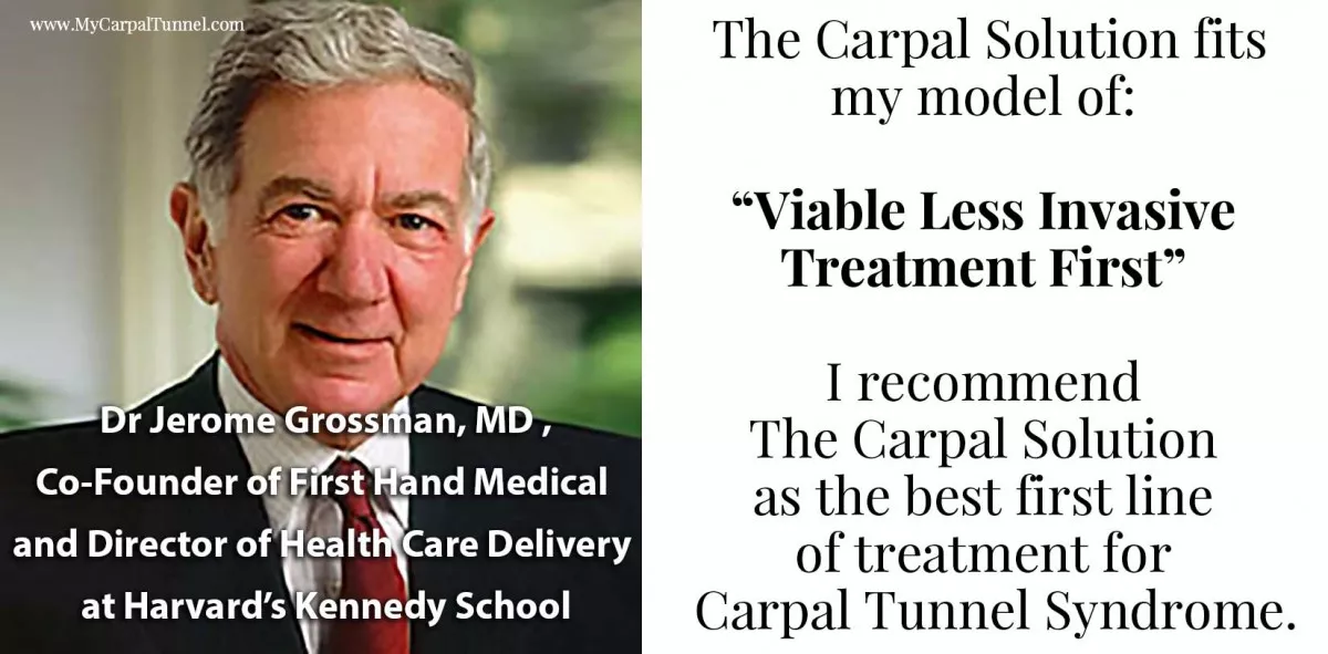 Less Invasive to More Invasive Carpal Tunnel Treatment